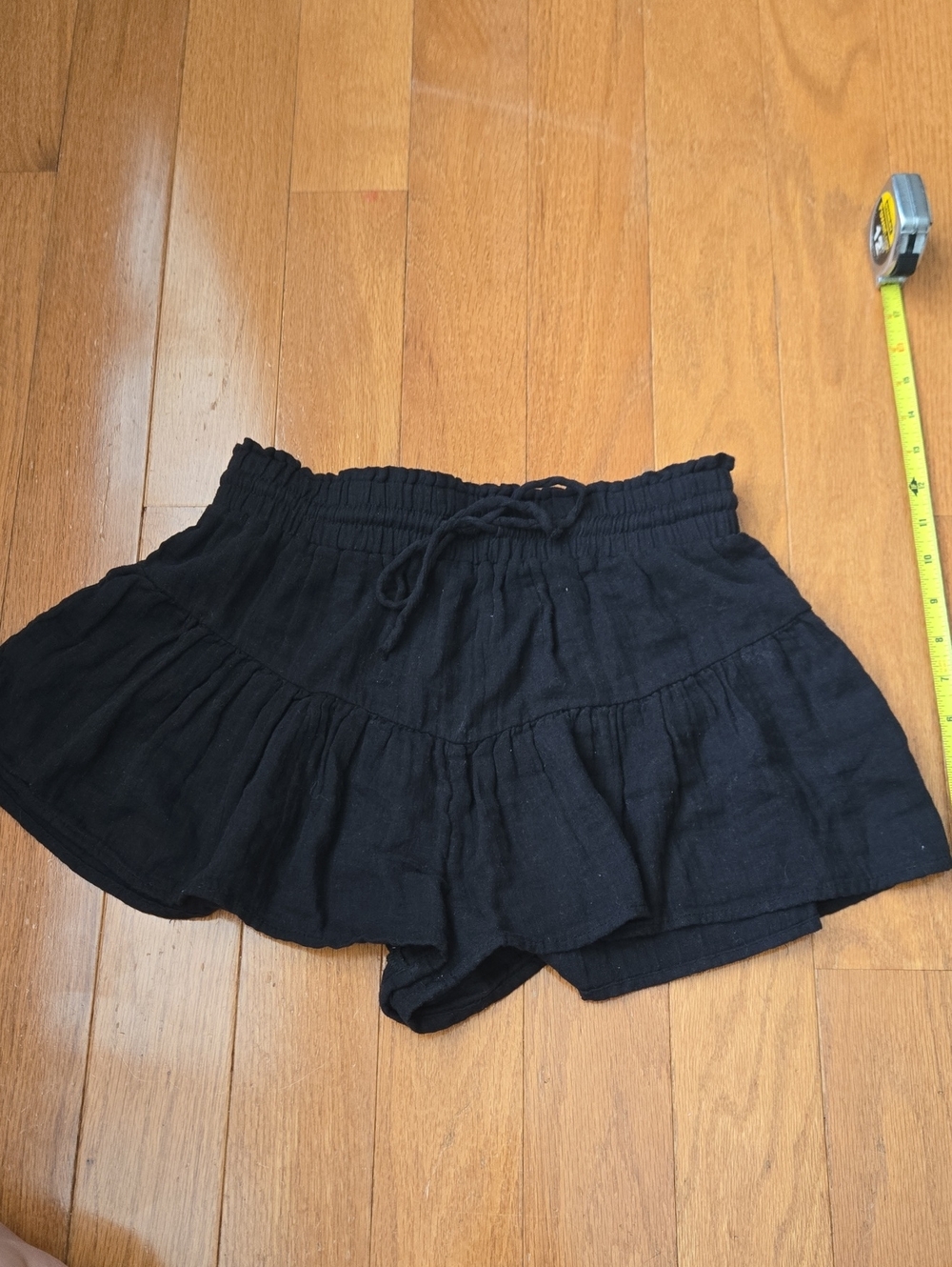 Aeropostale Black Ruffle Tiered Skort Shorts